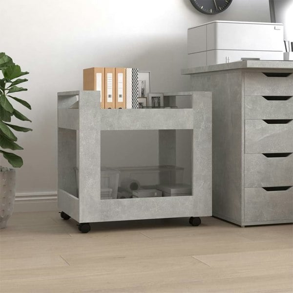 Berkfield Desk Trolley Concrete Grey 60x45x60 cm Engineered Wood