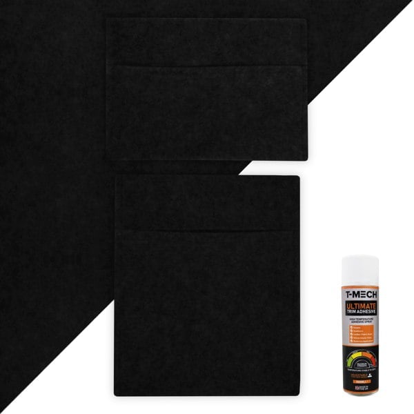 Monstershop Black Van Carpet Lining, Storage Pouches & Adhesive Glue