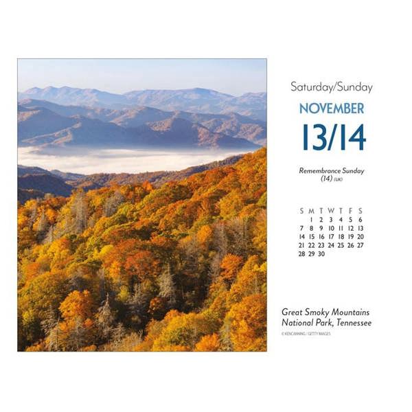 America's National Parks Desk Calendar 2027, Desk Calendars, Day To View, Travel, Gift