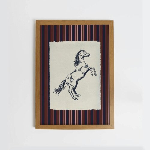 Joules Mane Event 50 X 70 Wood Frame | Blue
