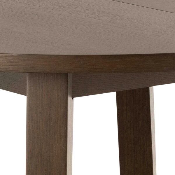 Wyld Haus Jyvaskyla 120cm Dark Oak Wood Round Extendable Dining Table
