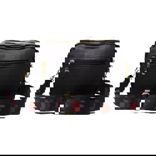 SVNX Heart Quilted Crossbody Camera Bag in Black