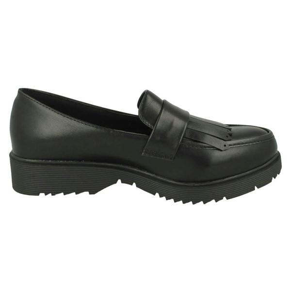 Spot On Ladies Spot On Frill Detailed Loafers F90093