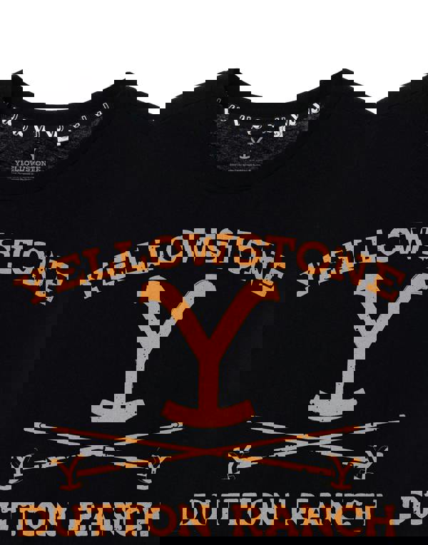Yellowstone Mens Black Dutton Ranch Short Sleeved T-Shirt