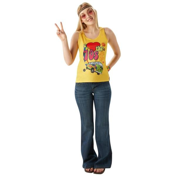 Bristol Novelty Womens/Ladies I Love The 70´s Retro Vest Top - Yellow - 