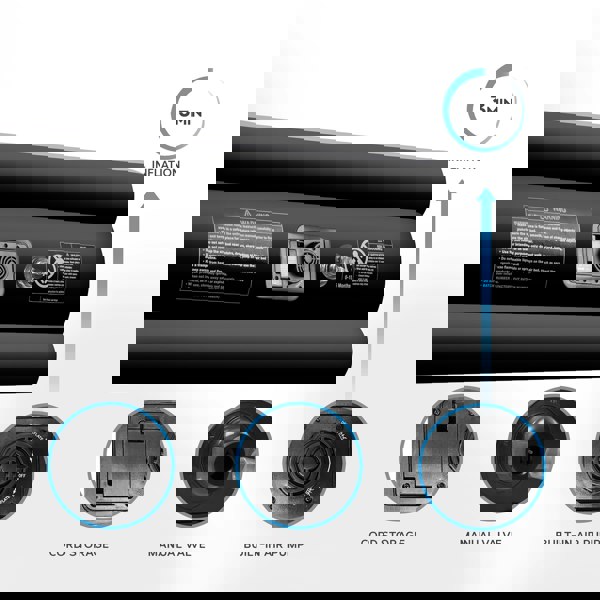 Get Fit Blow Up Air Bed with Built In Electric Pump- Free Pillow - Elevated Air Mattress - Double