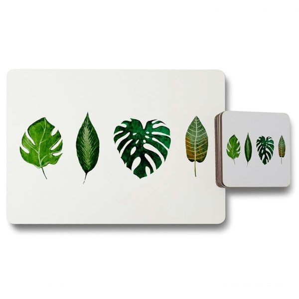 Benjamin Tate Design leaves selections (Placemat & Coaster Set)