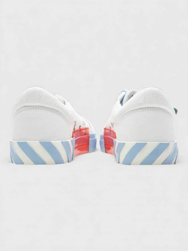 Off-White Vulcanized Canvas Low Sneakers Light Blue White