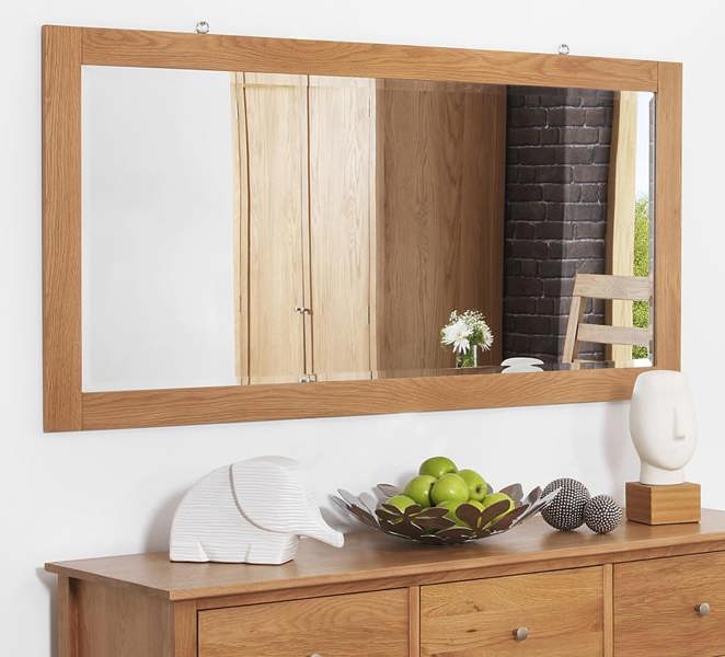 Edward Hopper Large Wall Mirror with Wooden Frame 140x70cm