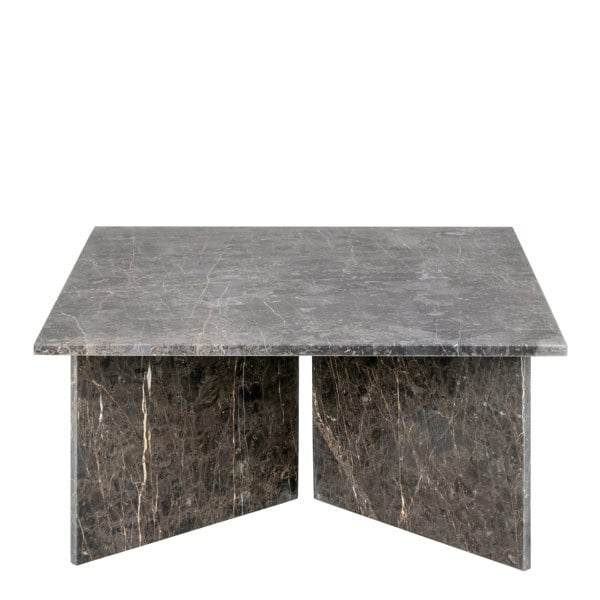 Furniture To Go Vega Square Coffee Table with Marron Marble Top 90cm