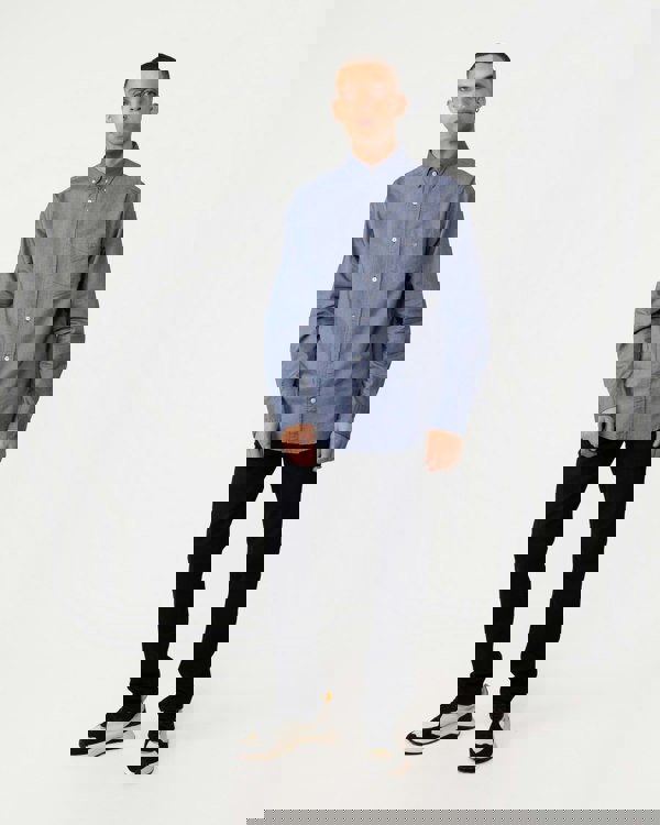 GANT Mens Regular Fit Long Sleeve Oxford Shirt - 423 Persian Blue