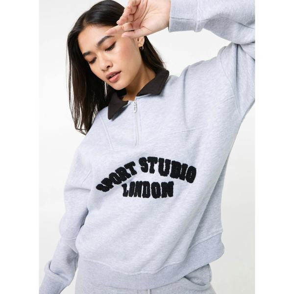 Pink Vanilla Sports Studio Half Zip Sweat