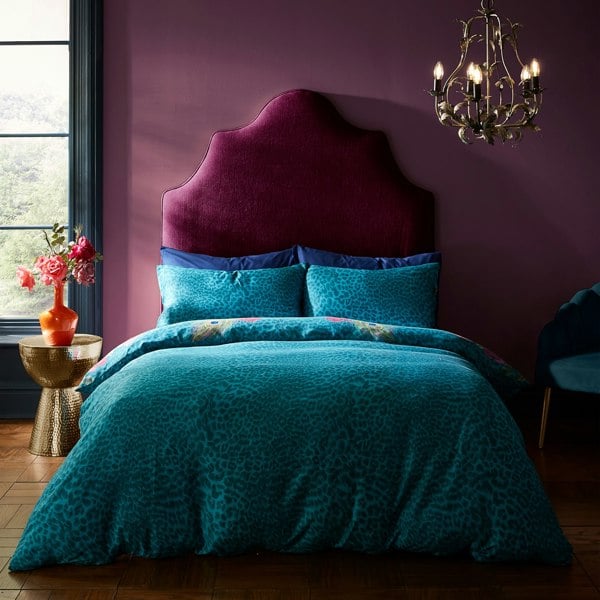 Matthew Williamson Xanadu Peacock 200 Thread Count Cotton Sateen Duvet Cover Set