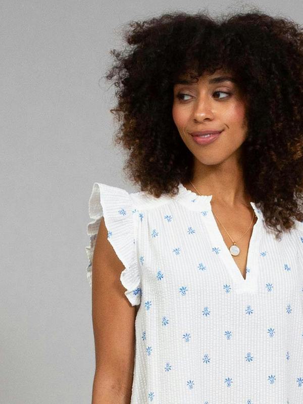 Kite Womens Organic Broadwey Seersucker Dress Pineapple Polka