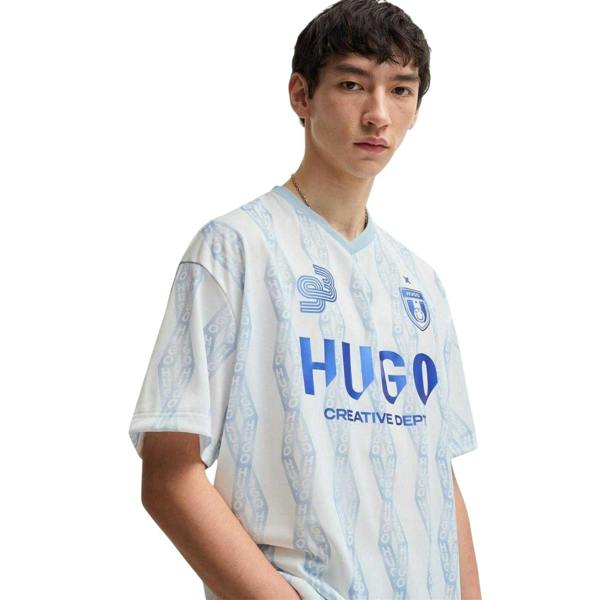 Hugo Mens Notbal Diamond Geo Regular T-Shirt - White - 