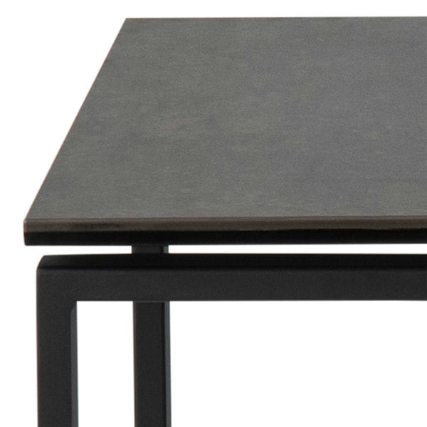 Furniture To Go Katrine Ceramic Nest of Tables in Black Set of 3