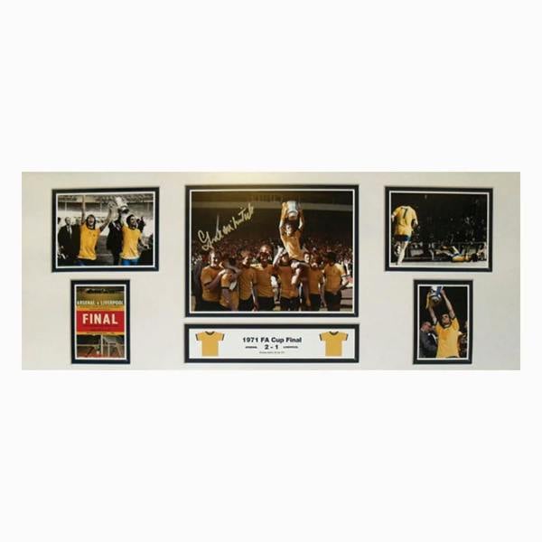 Frank McLintock signed 1971 FA Cup Final storyboard. — Standard Framing