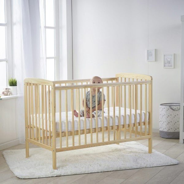 Kinder Valley Sydney Compact Cot Natural with Spring Mattress