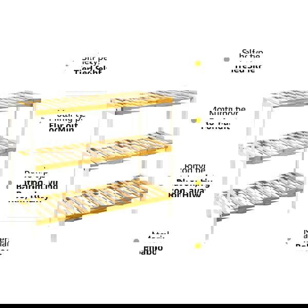MANTRARAJ Bamboo 3 Tier Shoe Rack Easy Assembly Storage Shelf Organiser Wooden Shoe Rack