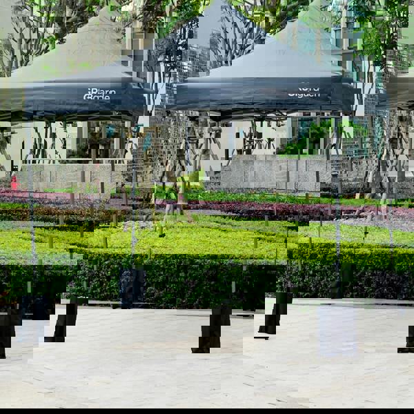 Gr8 Garden Commercial Grade Grey Pop Up Gazebo Waterproof Heavy Duty Market Stall Tent 3x3m