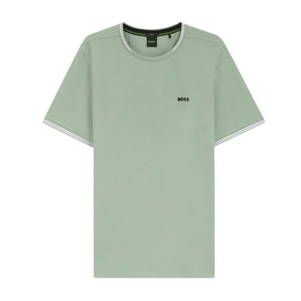 Boss Mens Hbg Taul Cotton Regular T-Shirt - Green - 