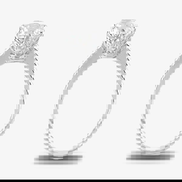 Starbright Silver 8mm Six Claw Round Cubic Zirconia Ring R3227(8M) 3A