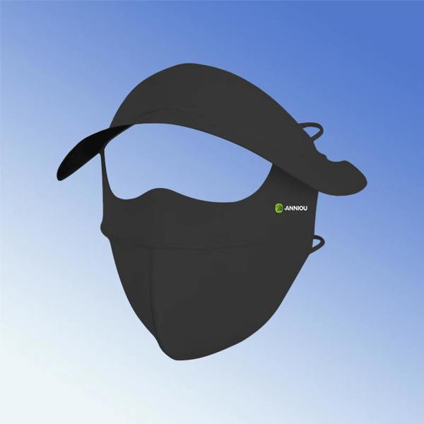 Anniou Vinyl Brim Sun Shield Mask - Black