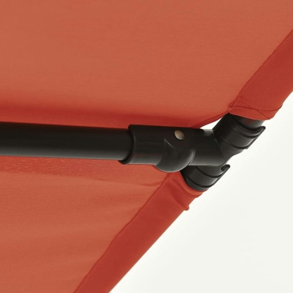 Berkfield Outdoor Parasol with Aluminium Pole 180x110 cm Terracotta