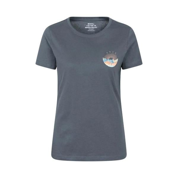 Mountain Warehouse Womens/Ladies Oban Chest Print Relaxed Fit T-Shirt - Dark Blue - 