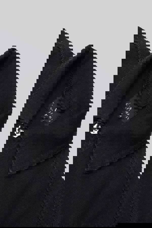 Mens Black Washed Black Denim Jacket