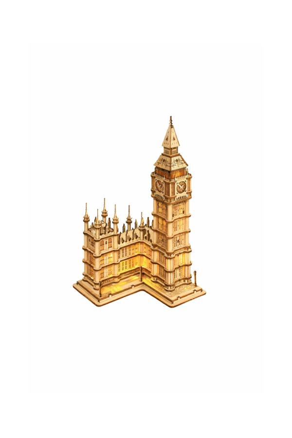 Dyzi 228 Piece Big Ben 3D Wooden Puzzle With Light