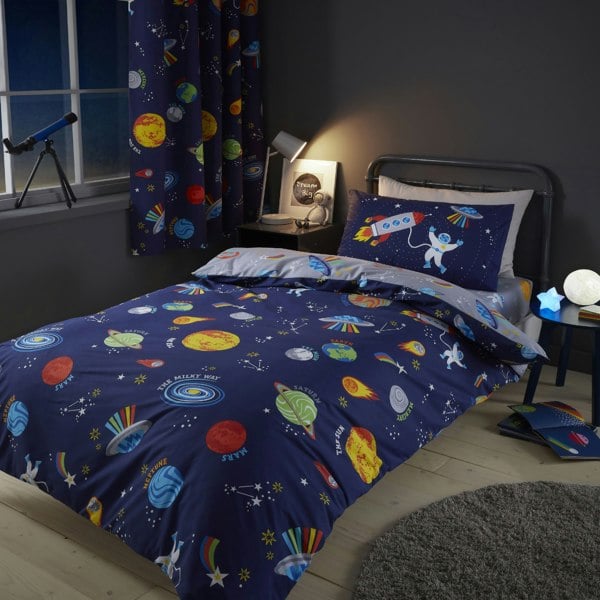 Catherine Lansfield Lost In Space Reversible Duvet Cover Set