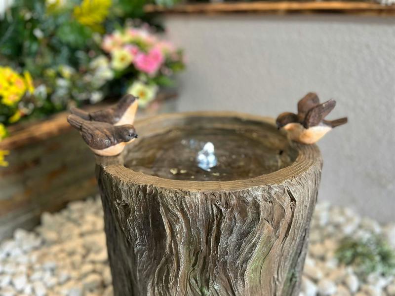 Tranquillity Water Features Bird on Log Traditional Water Feature