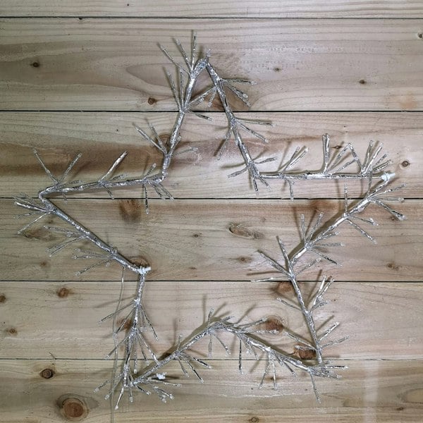 Samuel Alexander 60cm Silver Christmas Star 150 Ice White LED Indoor/Outdoor Christmas Decorations