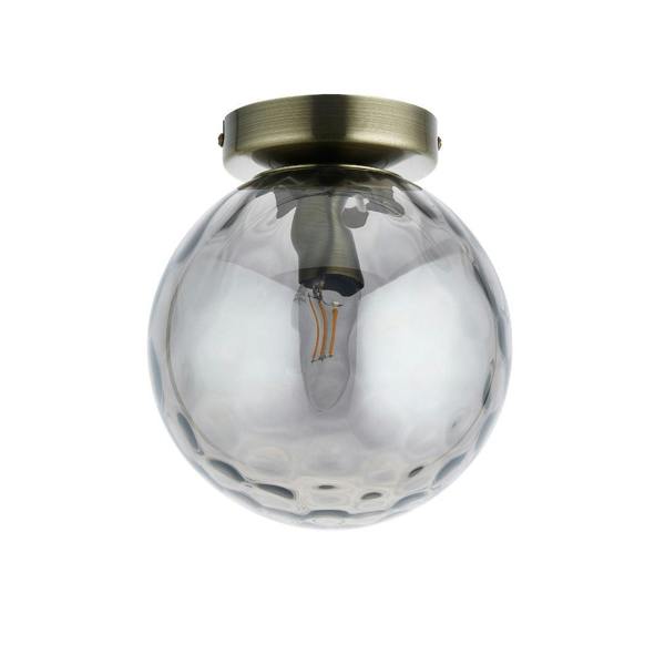 Pagazzi Lighting Tamara Antique Brass Flush Ceiling Light