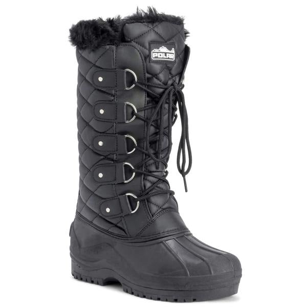 VIVA Polar Womens Tall Quilted Tactical Mountain Knee High Walking Boots