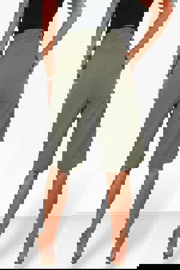 Paulo Due Women's Tailored Wide Leg Knee Shorts