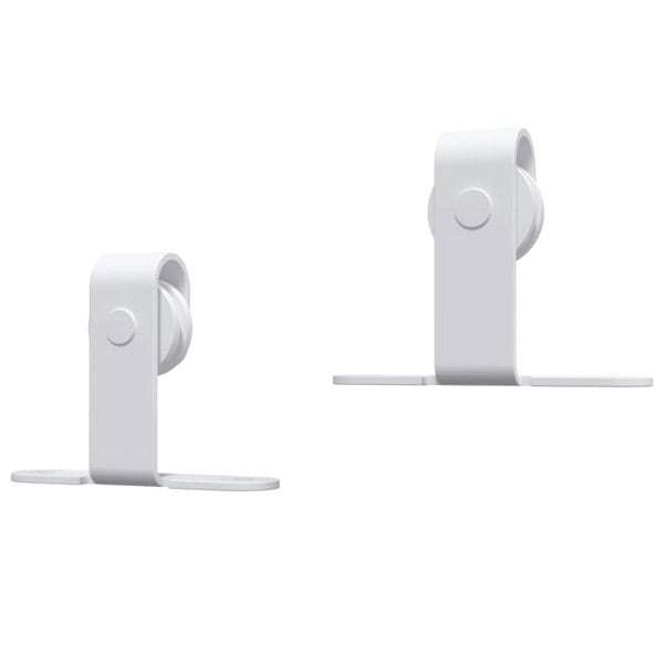 Berkfield Mini Sliding Cabinet Door Kit Carbon Steel White 152 cm