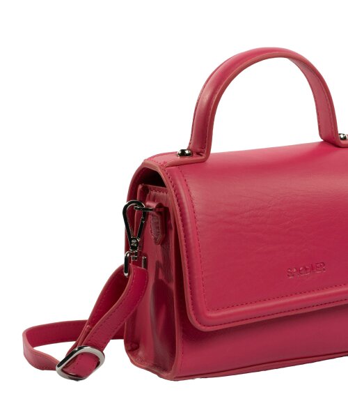 SADDLER  TINA Leather Flapover Handbag - Adjustable Strap, Phone Pocket, Crossbody or Handheld - RFID Protected