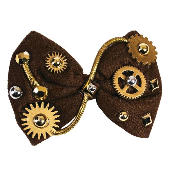 Bristol Novelty Unisex Steampunk Bow Tie - Bronze