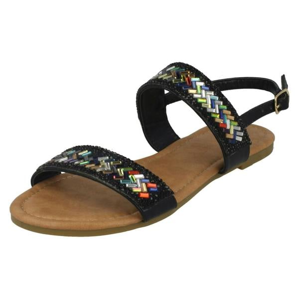 Anne Michelle Ladies Anne Michelle Double Strap Mule Sandals