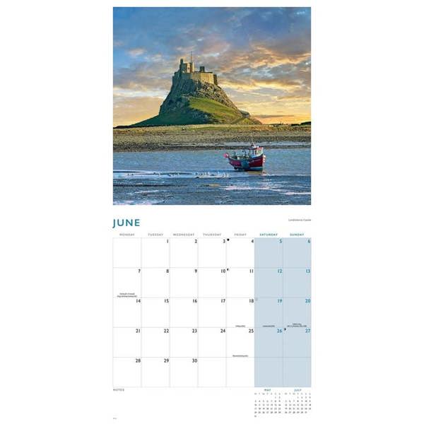Northumberland Calendar 2027, Wall Calendars, Month To View, Travel, Gift