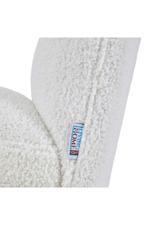 Living and Home White Upholstered Armless Leisure Chair