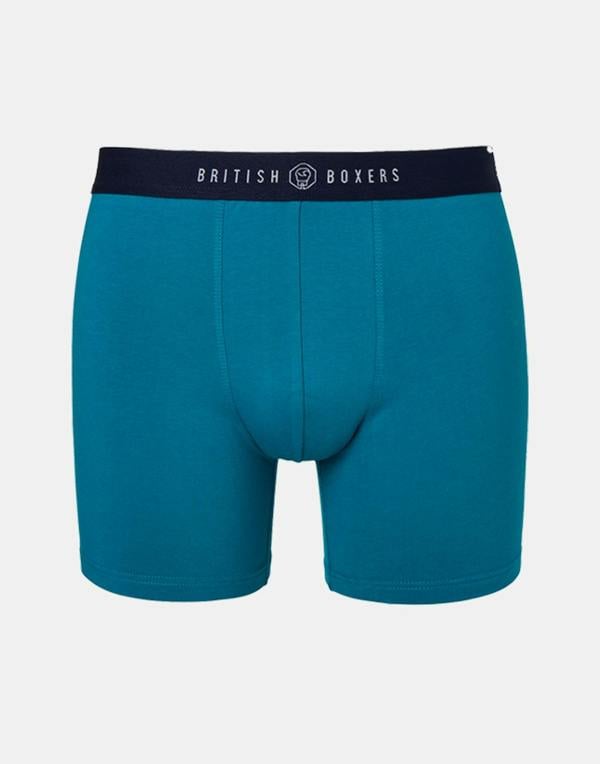 British Boxers Three-pack Men's Cotton Stretch Trunks – Summertime Blues
