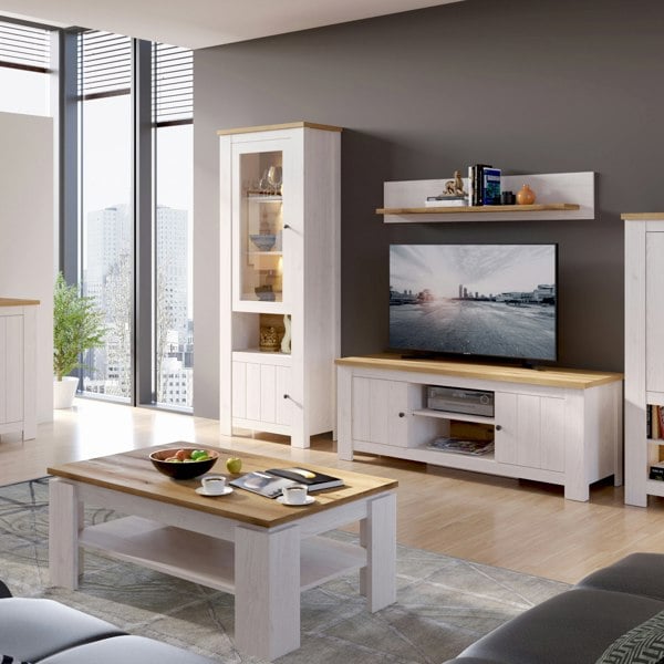 Furniture To Go Celesto Coffee Table in White and Oak