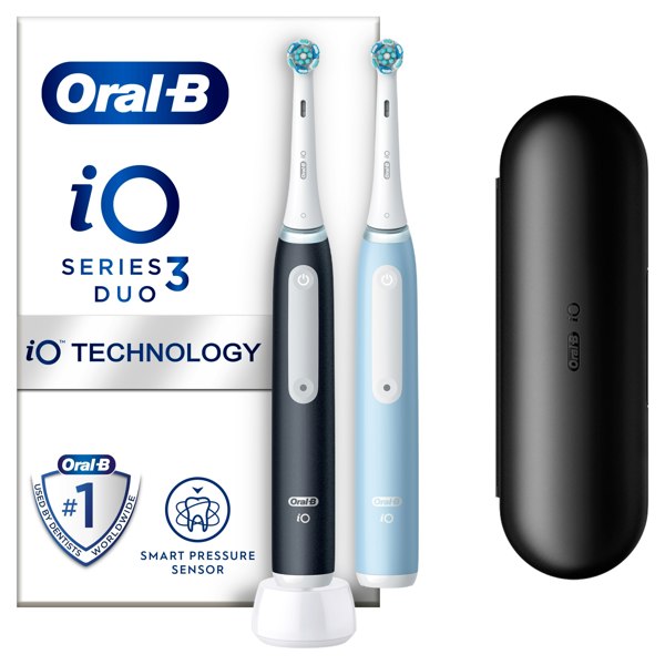 Oral-B iO 3 Electric Toothbrushes - Black & Blue