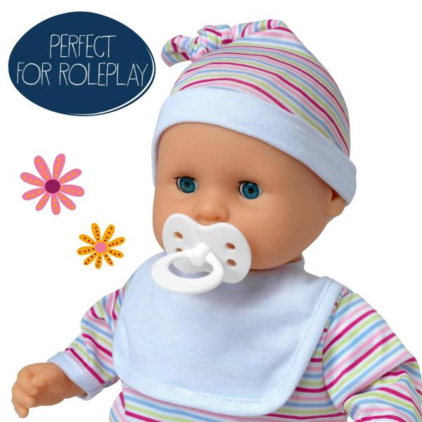 Dolls World Baby Babble 38cm Soft Bodied Doll With 16 Sounds - For ages 18 months+