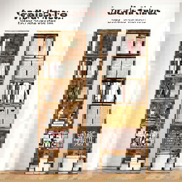 Levede 6 Tier Book Shelf Storage Shelves Bookcase Display Unit Organizer Cabinet