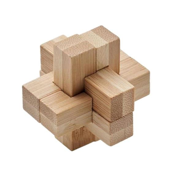 MidOcean Squarenats Bamboo Puzzle Brain Training Game - Wood - 
