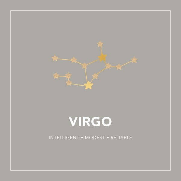 Gold Trip Virgo Zodiac Constellation Necklace